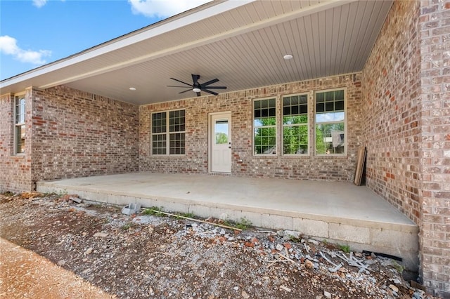 825 Baker St, Pea Ridge, AR 72751 - view of patio with ceiling fan