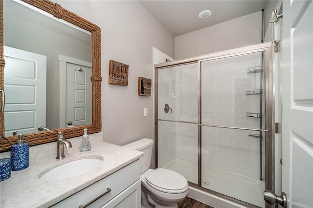 114 Ledgewood, Berryville, AR 72616 - full bath featuring a stall shower, vanity, and toilet