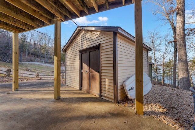 view of outdoor structure