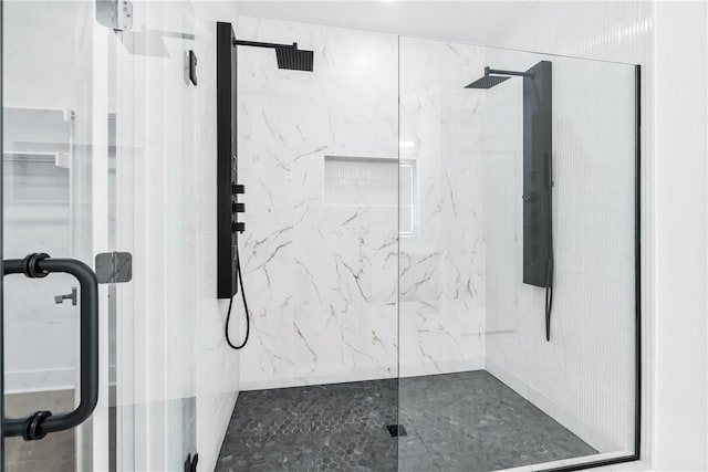 bathroom featuring walk in shower