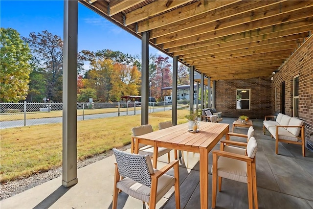 9299 W Forest Hills Dr, Fayetteville, AR 72704 - view of patio / terrace with outdoor dining space