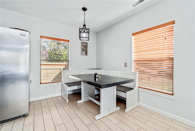 dining area featuring light hardwood / wood-style flooring