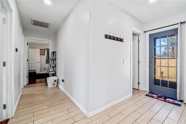 entryway featuring light wood-type flooring