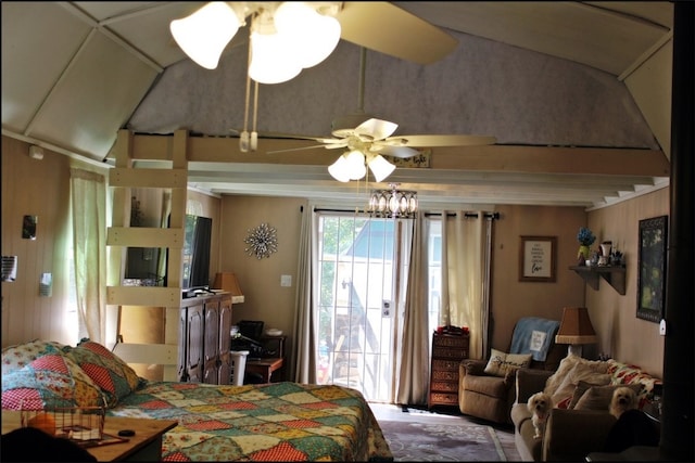 bedroom with ceiling fan