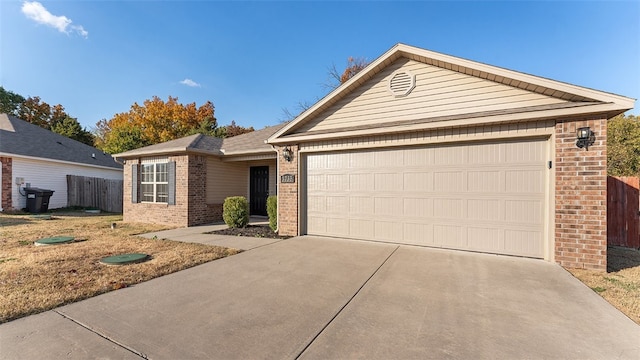 ranch-style house with a garage