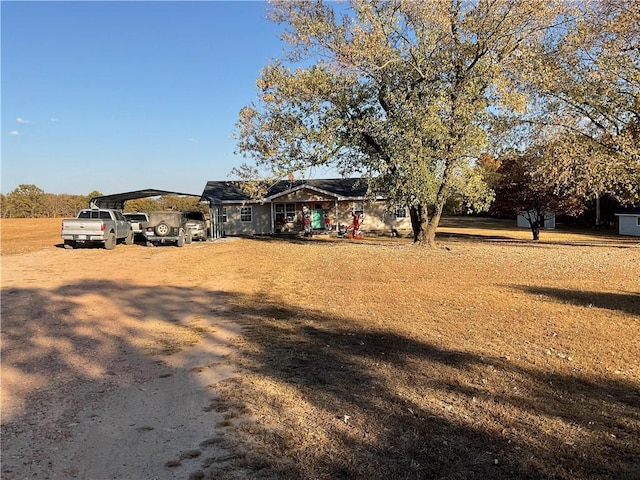 52720 S 680, Colcord, OK 74338 - view of front facade with a carport and driveway