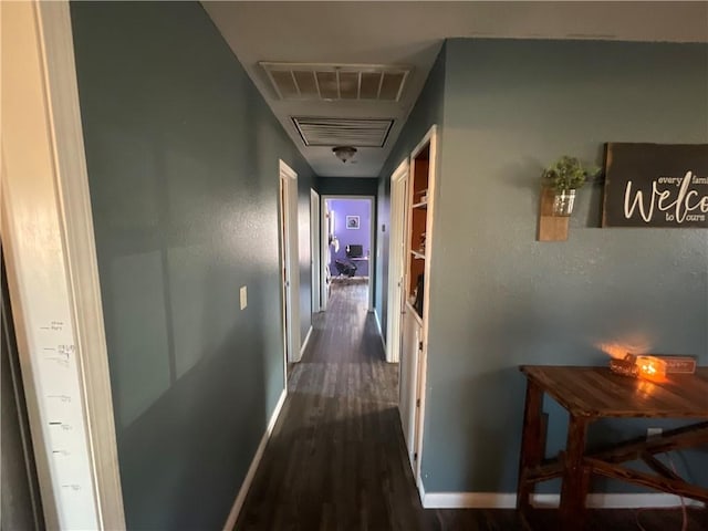 52720 S 680, Colcord, OK 74338 - hall with dark wood-style floors and baseboards