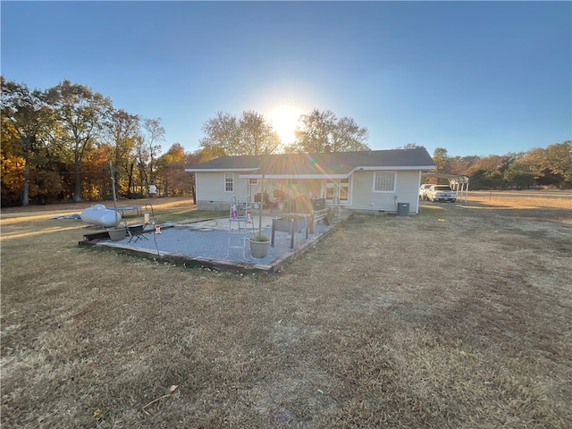 rear view of house with a patio