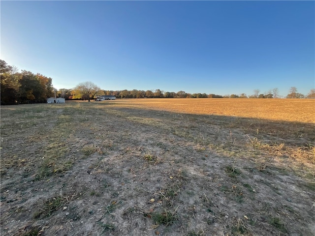 view of yard featuring a rural view