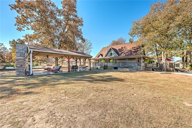 view of yard featuring a gazebo