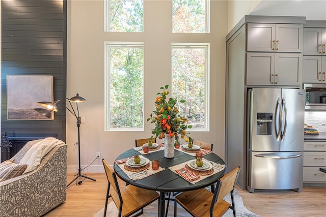 dining area featuring light hardwood / wood-style floors