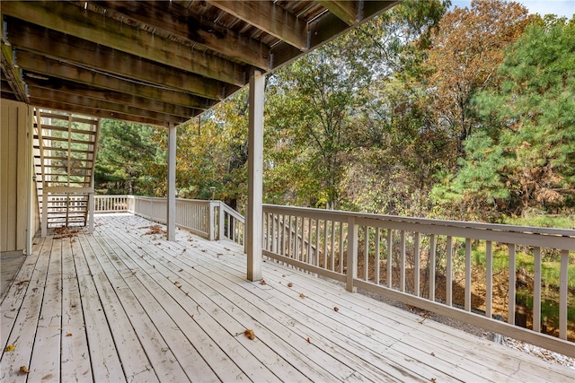 view of wooden deck