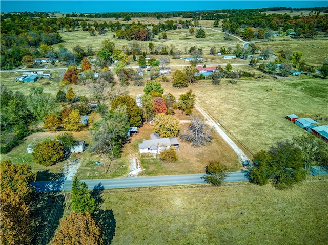 bird's eye view featuring a rural view