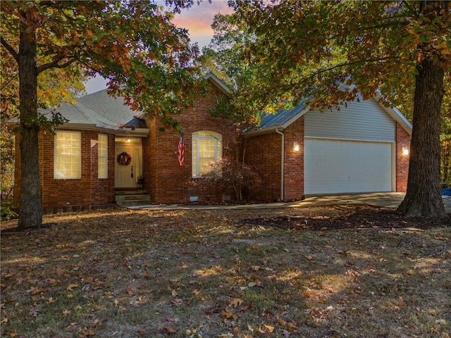 view of front of house featuring a garage