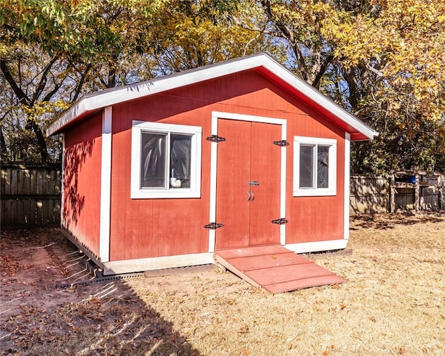 view of outdoor structure