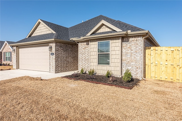 view of front of home featuring a garage