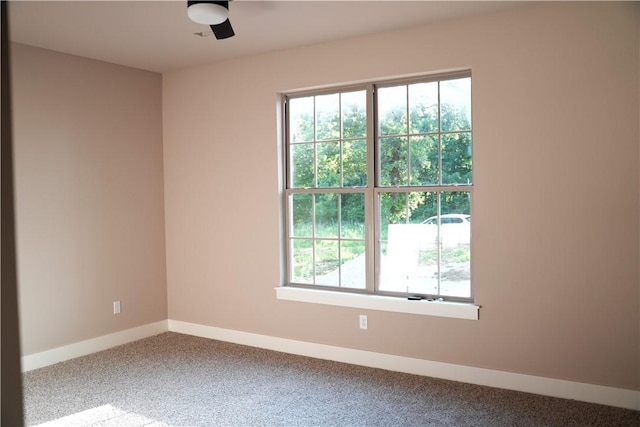 9306 Pleasant Valley Rd, Gentry, AR 72734 - spare room with carpet flooring, baseboards, and a ceiling fan