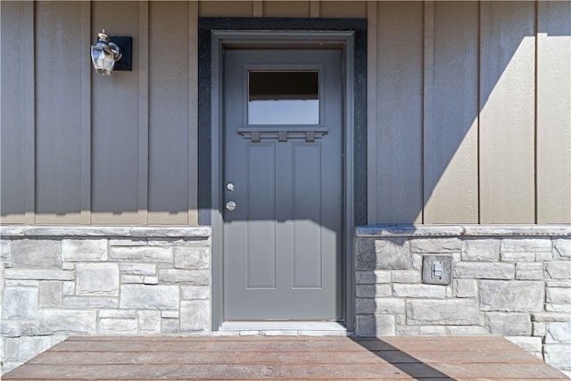 view of doorway to property