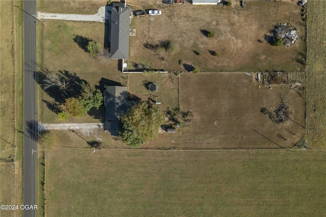 bird's eye view with a rural view