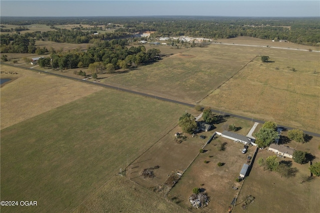 aerial view with a rural view