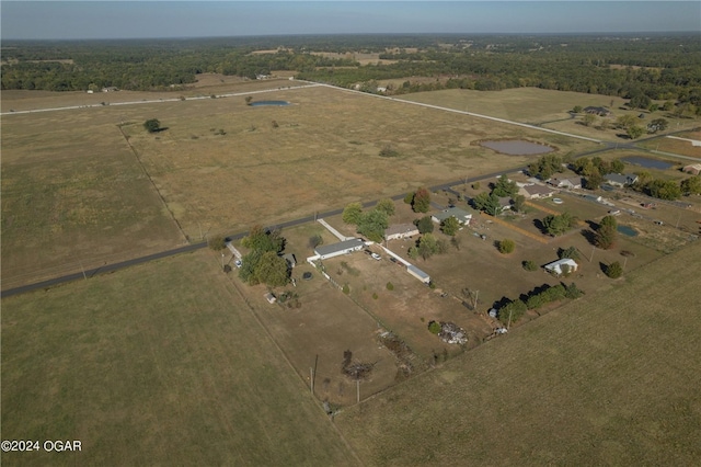 bird's eye view with a rural view