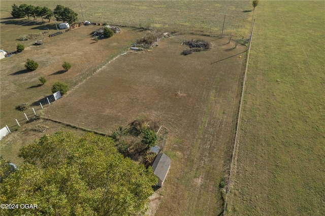 bird's eye view featuring a rural view