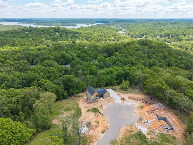 8912 Anew Rd, Rogers, AR 72756 - drone / aerial view of a forest and a nearby body of water