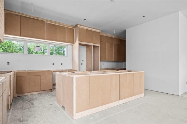 8912 Anew Rd, Rogers, AR 72756 - kitchen featuring a center island, concrete flooring, and modern cabinets