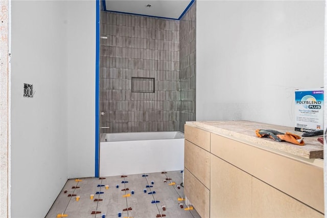 8912 Anew Rd, Rogers, AR 72756 - bathroom featuring bathtub / shower combination and tile patterned flooring