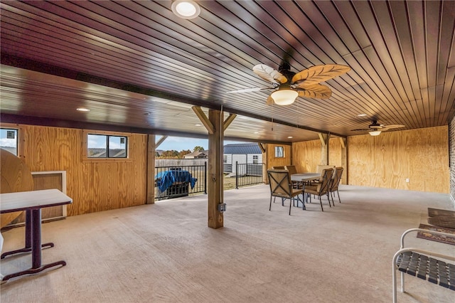 view of patio / terrace with ceiling fan