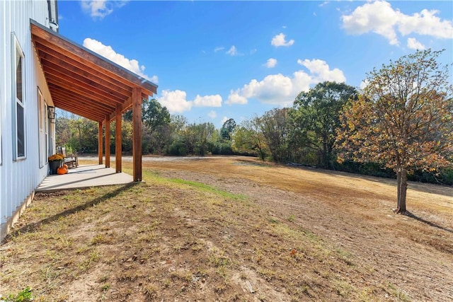 view of yard featuring a patio