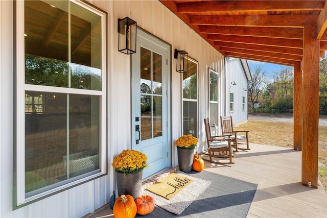 view of patio / terrace featuring covered porch