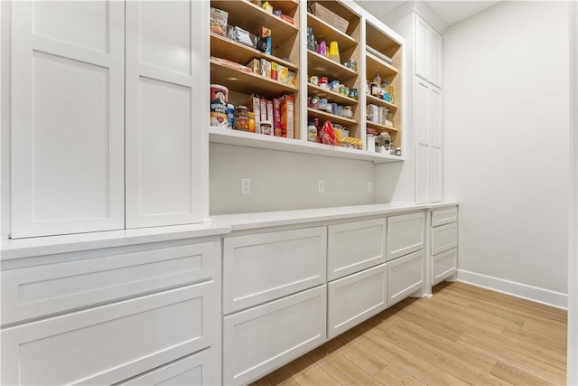 details with baseboards and wood finished floors