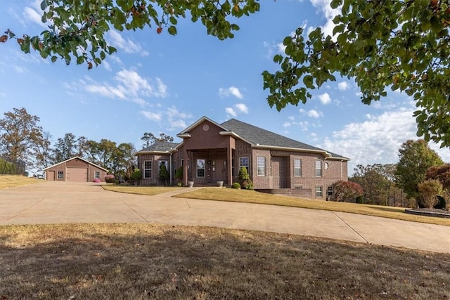 14600 S Mountain, Lowell, AR 72745 - view of front of home with brick siding and driveway