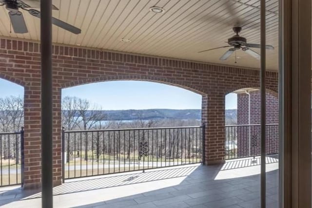 14600 S Mountain, Lowell, AR 72745 - view of patio / terrace featuring ceiling fan