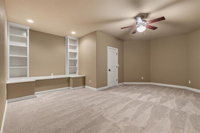 14600 S Mountain, Lowell, AR 72745 - unfurnished room featuring carpet flooring, ceiling fan, baseboards, and recessed lighting