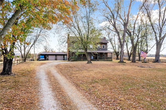 view of front facade with a garage