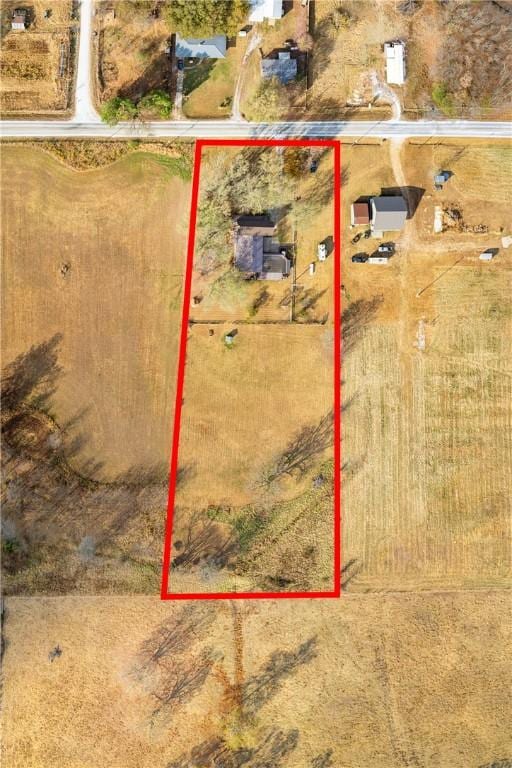 18405 Rheas Community Rd, Lincoln, AR 72744 - aerial overview of property's location featuring property parcel outlined