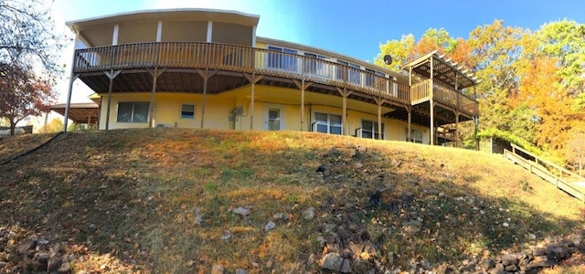 18960 Coppermine Rd, Rogers, AR 72756 - rear view of house featuring stucco siding