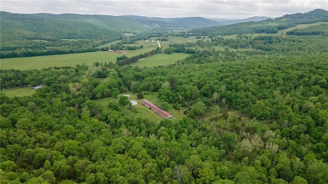 aerial view featuring a mountain view