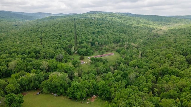 aerial view featuring a mountain view