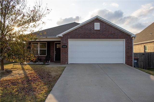 view of front of home featuring a garage