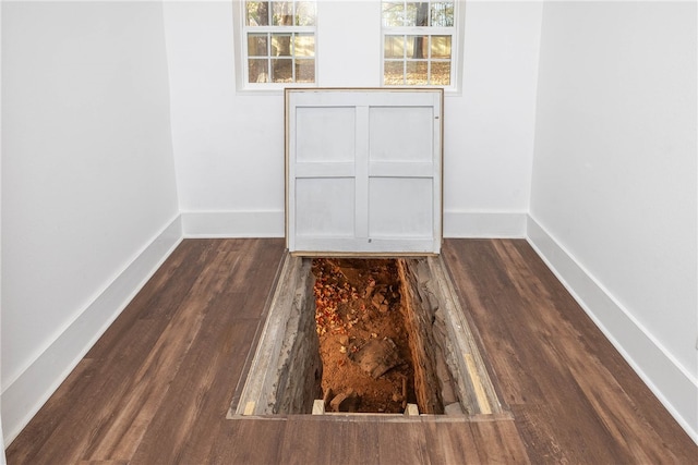 interior details featuring hardwood / wood-style flooring