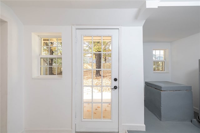 entryway featuring plenty of natural light