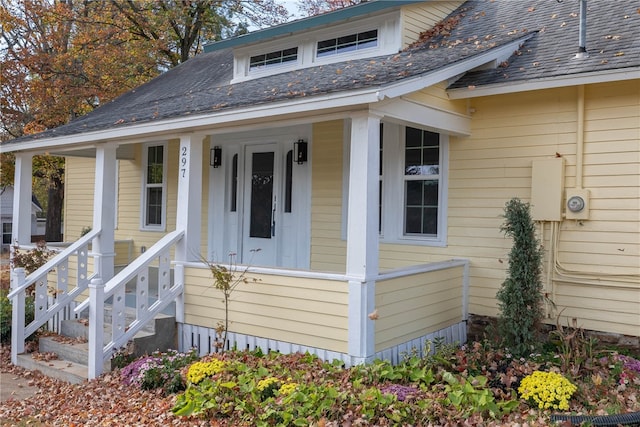 exterior space featuring covered porch