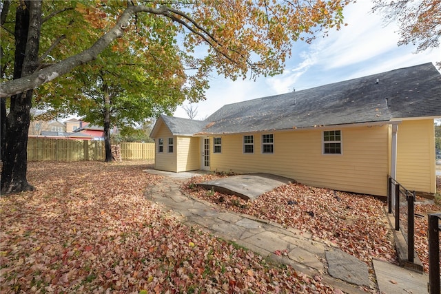 rear view of property with a patio