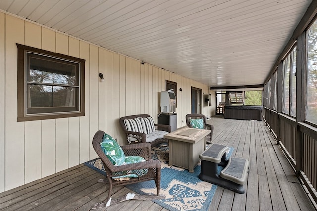 view of sunroom