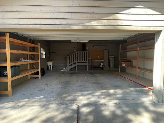 garage featuring sink