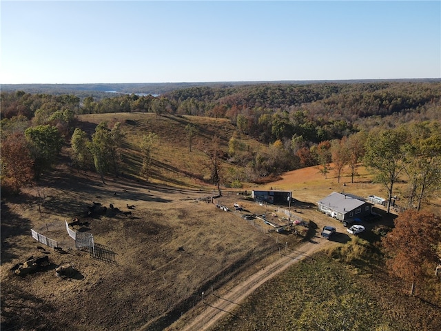 drone / aerial view featuring a rural view