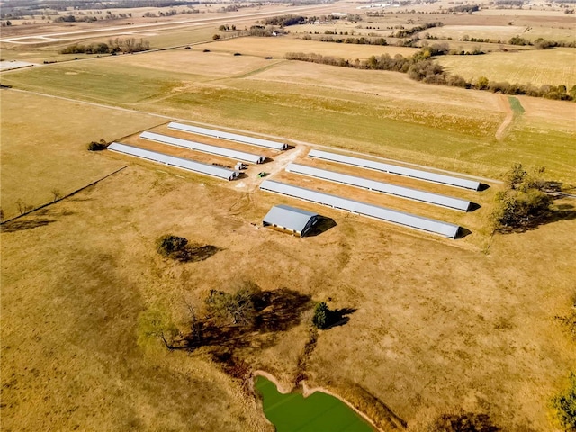 aerial view featuring a rural view